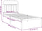 vidaXL - Bedframe - met - hoofdbord - metaal - wit - 90x190 - cm