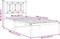 vidaXL - Bedframe - met - hoofdbord - metaal - wit - 90x190 - cm
