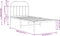 vidaXL - Bedframe - met - hoofdbord - metaal - wit - 90x190 - cm
