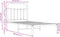 vidaXL - Bedframe - met - hoofdbord - metaal - wit - 90x190 - cm