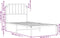 vidaXL - Bedframe - met - hoofdbord - metaal - wit - 90x190 - cm