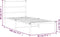 vidaXL - Bedframe - met - hoofdbord - metaal - wit - 90x190 - cm