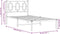 vidaXL - Bedframe - met - hoofdbord - metaal - wit - 90x190 - cm