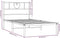 vidaXL - Bedframe - met - hoofdbord - metaal - wit - 90x190 - cm