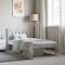 vidaXL - Bedframe - met - hoofdbord - metaal - wit - 90x190 - cm