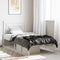 vidaXL - Bedframe - met - hoofdbord - metaal - wit - 90x190 - cm