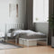 vidaXL - Bedframe - met - hoofdbord - metaal - wit - 90x190 - cm