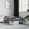 vidaXL - Bedframe - met - hoofdbord - metaal - wit - 90x190 - cm