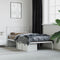 vidaXL - Bedframe - met - hoofdbord - metaal - wit - 90x190 - cm