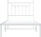 vidaXL - Bedframe - met - hoofdbord - metaal - wit - 90x190 - cm