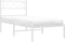 vidaXL - Bedframe - met - hoofdbord - metaal - wit - 90x190 - cm