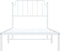vidaXL - Bedframe - met - hoofdbord - metaal - wit - 90x190 - cm