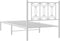 vidaXL - Bedframe - met - hoofdbord - metaal - wit - 90x190 - cm