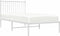 vidaXL - Bedframe - met - hoofdbord - metaal - wit - 90x190 - cm