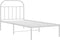 vidaXL - Bedframe - met - hoofdbord - metaal - wit - 90x190 - cm