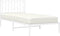 vidaXL - Bedframe - met - hoofdbord - metaal - wit - 90x190 - cm