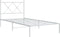 vidaXL - Bedframe - met - hoofdbord - metaal - wit - 90x190 - cm