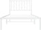 vidaXL - Bedframe - met - hoofdbord - metaal - wit - 90x190 - cm