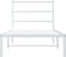 vidaXL - Bedframe - met - hoofdbord - metaal - wit - 90x190 - cm