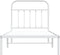 vidaXL - Bedframe - met - hoofdbord - metaal - wit - 90x190 - cm