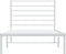 vidaXL - Bedframe - met - hoofdbord - metaal - wit - 90x190 - cm