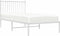 vidaXL - Bedframe - met - hoofdbord - metaal - wit - 90x190 - cm