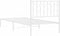 vidaXL - Bedframe - met - hoofdbord - metaal - wit - 90x190 - cm