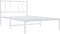 vidaXL - Bedframe - met - hoofdbord - metaal - wit - 90x190 - cm