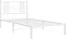 vidaXL - Bedframe - met - hoofdbord - metaal - wit - 90x190 - cm