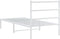 vidaXL - Bedframe - met - hoofdbord - metaal - wit - 90x190 - cm