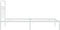 vidaXL - Bedframe - met - hoofdbord - metaal - wit - 90x190 - cm