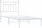 vidaXL - Bedframe - met - hoofdbord - metaal - wit - 90x190 - cm