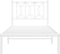 vidaXL - Bedframe - met - hoofdbord - metaal - wit - 90x190 - cm