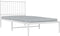 vidaXL - Bedframe - met - hoofdbord - metaal - wit - 90x190 - cm