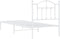 vidaXL - Bedframe - met - hoofdbord - metaal - wit - 90x190 - cm