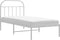 vidaXL - Bedframe - met - hoofdbord - metaal - wit - 90x190 - cm