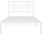 vidaXL - Bedframe - met - hoofdbord - metaal - wit - 90x190 - cm
