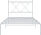 vidaXL - Bedframe - met - hoofdbord - metaal - wit - 90x190 - cm