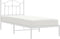 vidaXL - Bedframe - met - hoofdbord - metaal - wit - 90x190 - cm