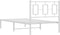 vidaXL - Bedframe - met - hoofdbord - metaal - wit - 90x190 - cm