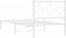 vidaXL - Bedframe - met - hoofdbord - metaal - wit - 90x190 - cm