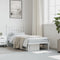 vidaXL - Bedframe - met - hoofdbord - metaal - wit - 90x190 - cm