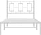vidaXL - Bedframe - met - hoofdbord - metaal - wit - 90x190 - cm