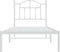vidaXL - Bedframe - met - hoofdbord - metaal - wit - 90x190 - cm
