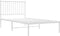 vidaXL - Bedframe - met - hoofdbord - metaal - wit - 90x190 - cm