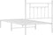 vidaXL - Bedframe - met - hoofdbord - metaal - wit - 90x190 - cm