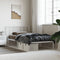 vidaXL - Bedframe - met - hoofdbord - metaal - wit - 90x190 - cm