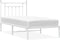 vidaXL - Bedframe - met - hoofdbord - metaal - wit - 90x200 - cm
