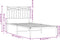 vidaXL - Bedframe - met - hoofdbord - metaal - wit - 90x200 - cm
