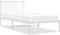 vidaXL - Bedframe - met - hoofdbord - metaal - wit - 90x200 - cm